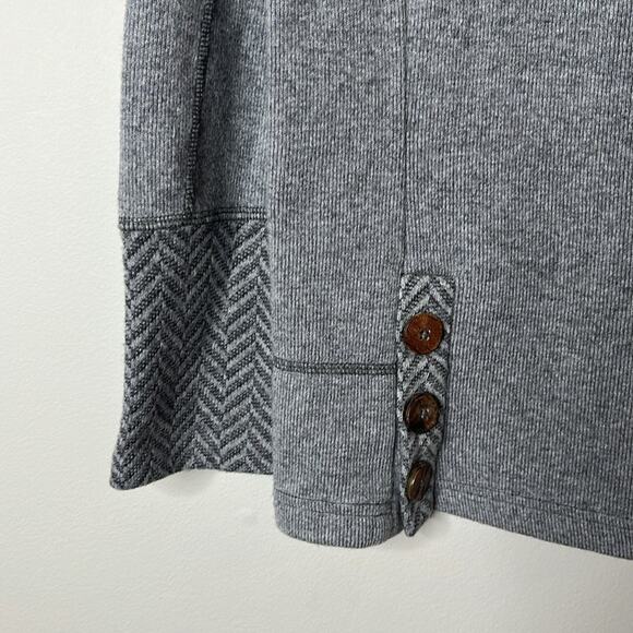 Prana Lucia Mock Neck Pullover Grey size Small - Picture 2 of 5